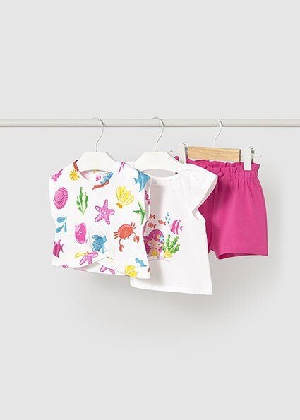 MAYORAL BABY KIZ ŞORT TAKIM 3PCS