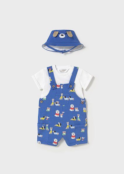 MAYORAL YENİDOĞAN ERKEK ŞAPKALI TULUM SET 3PCS