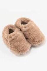 Hopfrög Furry Furry Bej Kürk Barefoot Patik