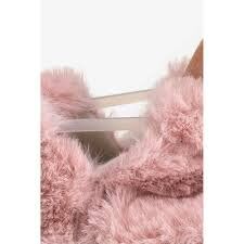 Hopfrög Furry Furry Pembe Kürk Barefoot Patik